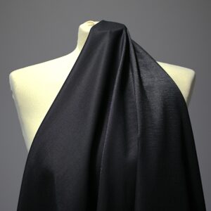 Tessuto in Puro Cotone con Filato Lamè in Ordito Nero