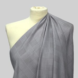 Tessuto Tinto in Filo di Cotone Quadrettato