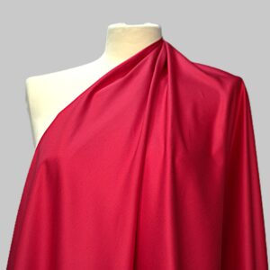 Tessuto Makò di Cotone Rosso Brillante