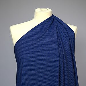 Pied De Poule in Pura Lana Vergine Blu elettrico-Nero
