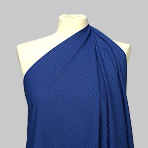 Bellissimo Pied De Poule di Pura Lana Vergine Blu