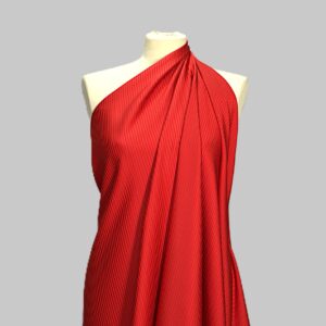 Tessuto Cannellato di Seta Pregiata Rosso