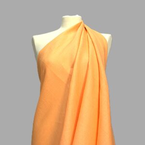 Nuovo Tessuto in Tela di Puro Lino Arancio