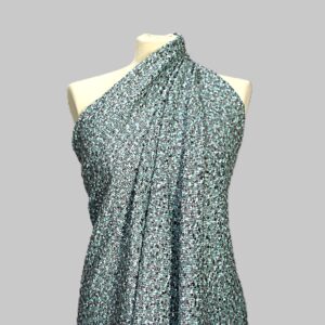 Chanel Style di Lino Viscosa Blu