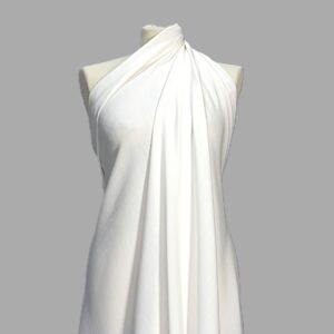 Nuovo Tessuto Garzato di Viscosa Cotone Bianco
